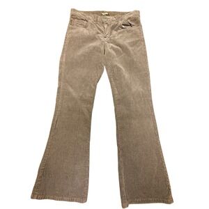 Run Fly Corduroy Flare Pants Brown Women Size 32S Bell‎ Bottoms Made in England